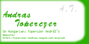 andras toperczer business card